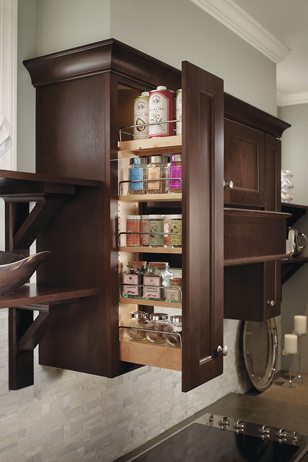 Spice Pull Out Vertical Pull-Out Espresso Cabinetry
