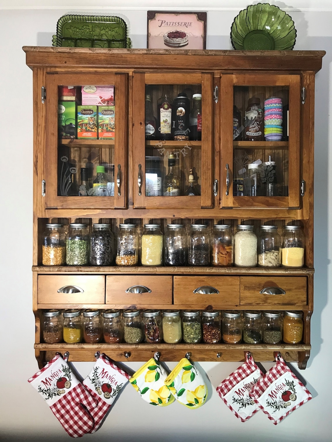 Spice Rack Cabinet Glass Cabinet Toppers Utility Hooks