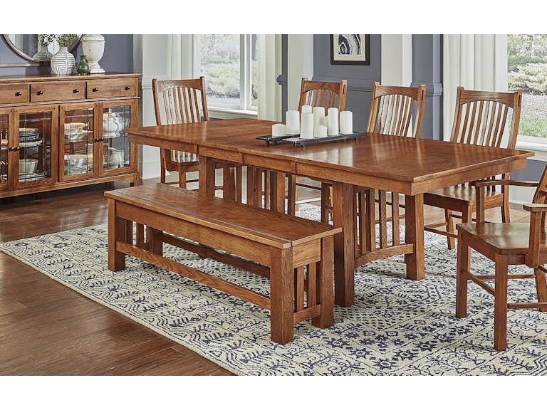 Storage Bench: Mission Style Bench Wood Slat Dining Seat