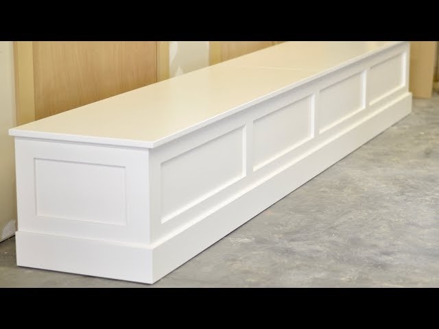 Storage Bench: Recessed Paneling White Shaker Storage Bench