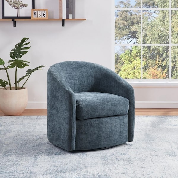 Swivel Accent Chair Barrel Back Accent Chair with Hidden Swivel