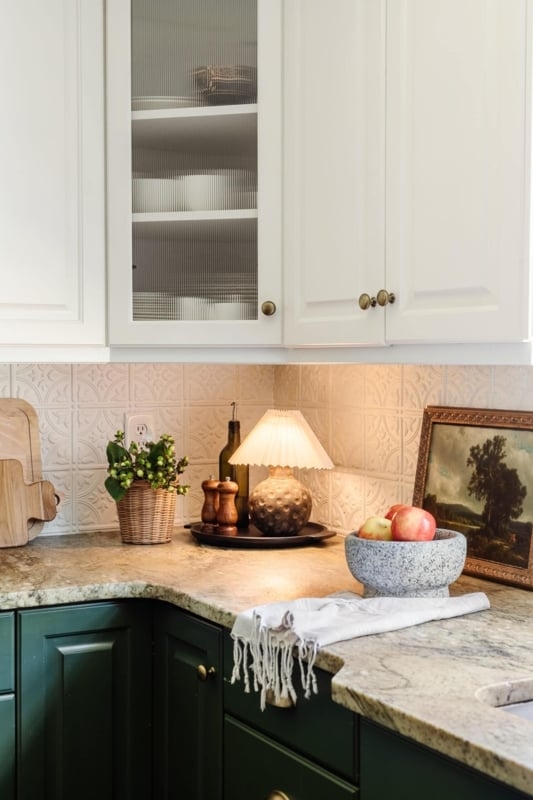 Table Lamp Embossed Backsplash Cozy Kitchen Countertop Lamp
