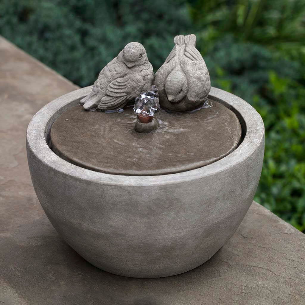 Tabletop Fountain Weathered Stone Finish Zen Patio