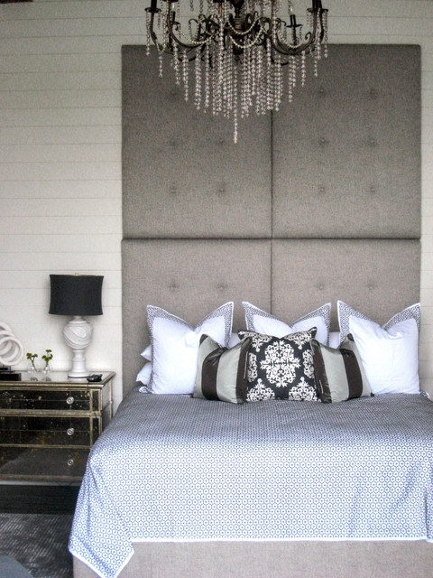 Tall Headboard Dove Gray Floor To Ceiling Scale Mirrored Table