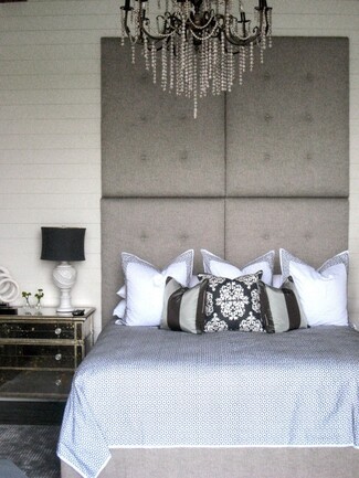 Tall Headboard Dove Gray Floor To Ceiling Scale Mirrored Table