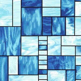 Textile Fabric: Stained Glass Effect Quilt Pattern