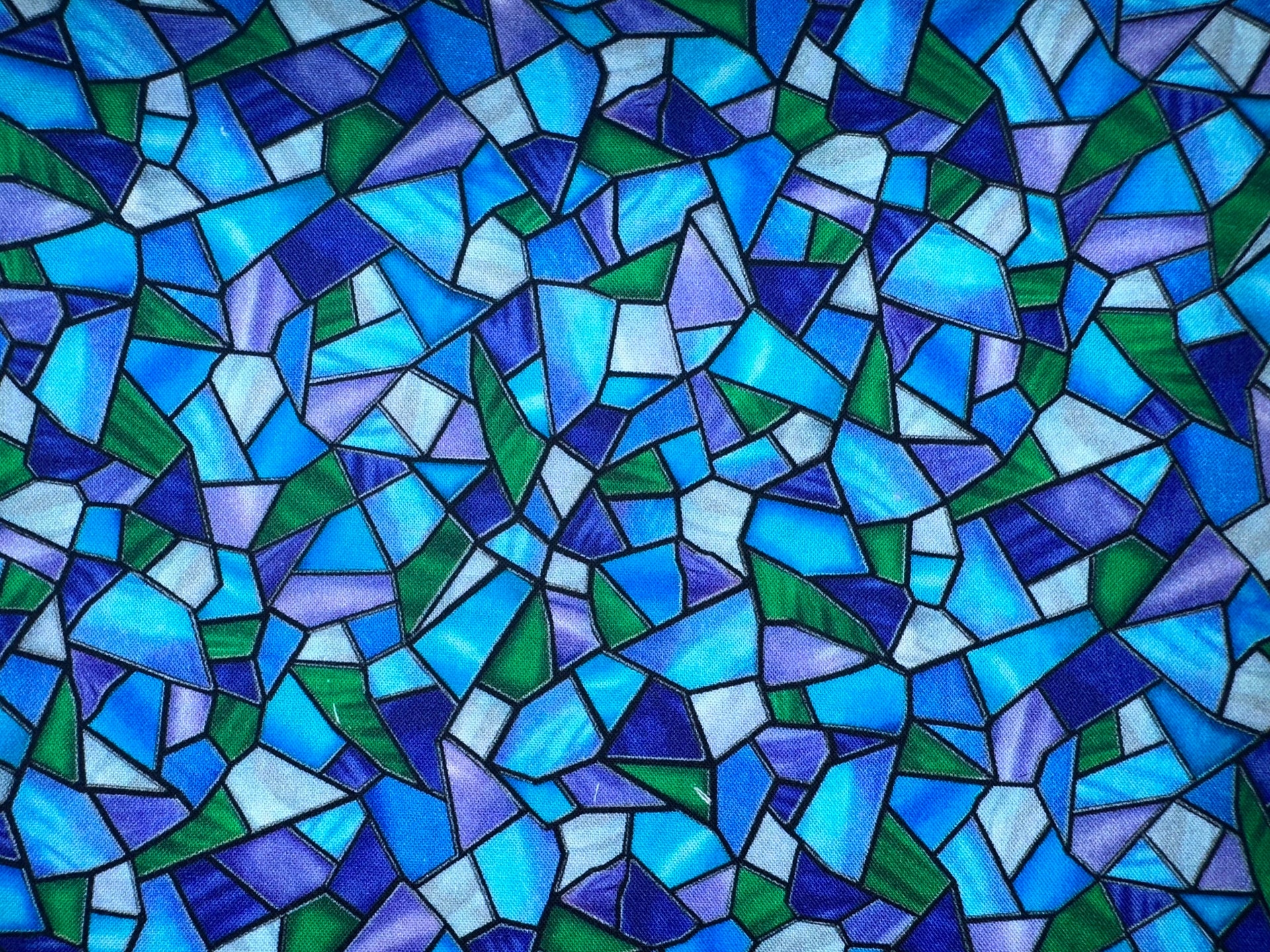 Textile Pattern: Stained Glass Print Mosaic Shards
