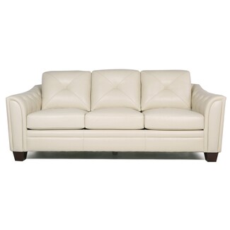 Three Seat Sofa X-Pattern Back Cushion Flared Arms