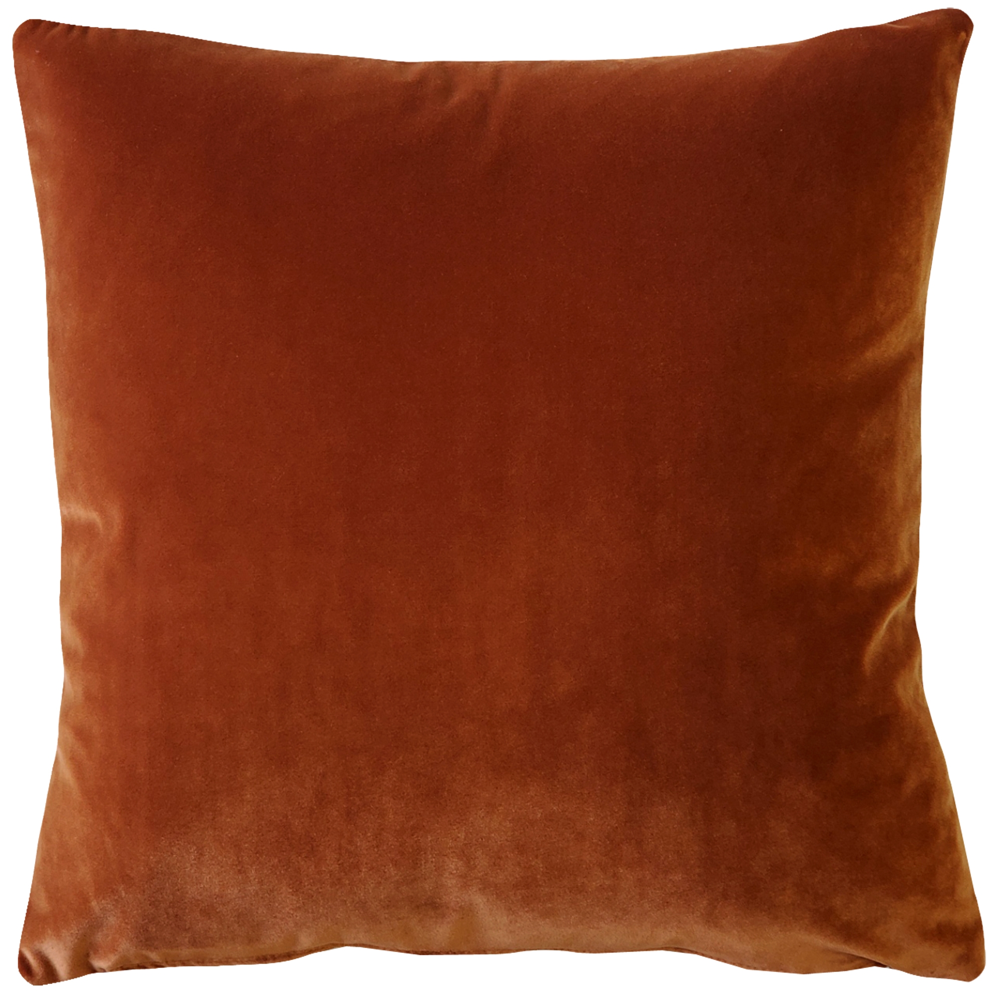 Throw Pillow: Cinnamon Orange Velvet Mid Century Modern