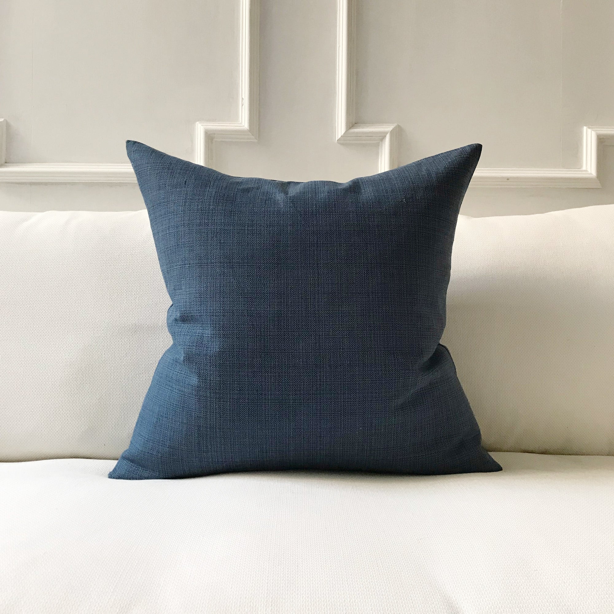 Throw Pillow in 24x24 scale denim blue throw pillow