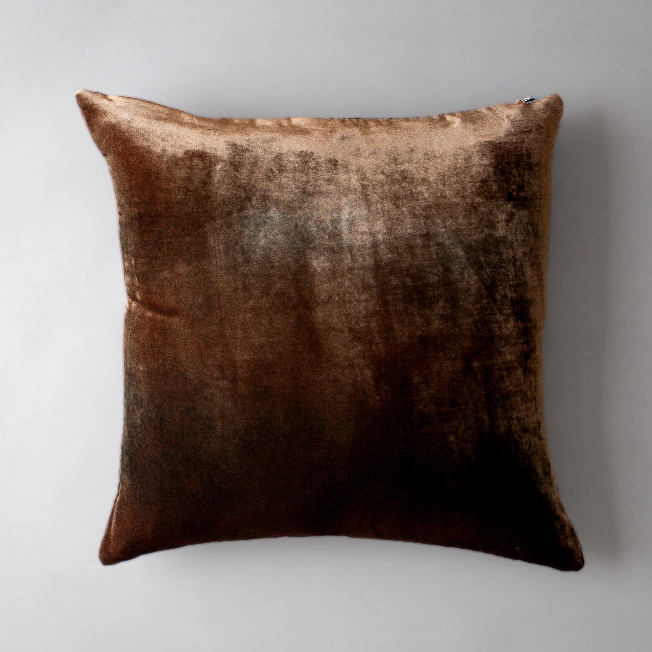 Throw Pillow: Ombre Gradient Copper Velvet Bronze Decor