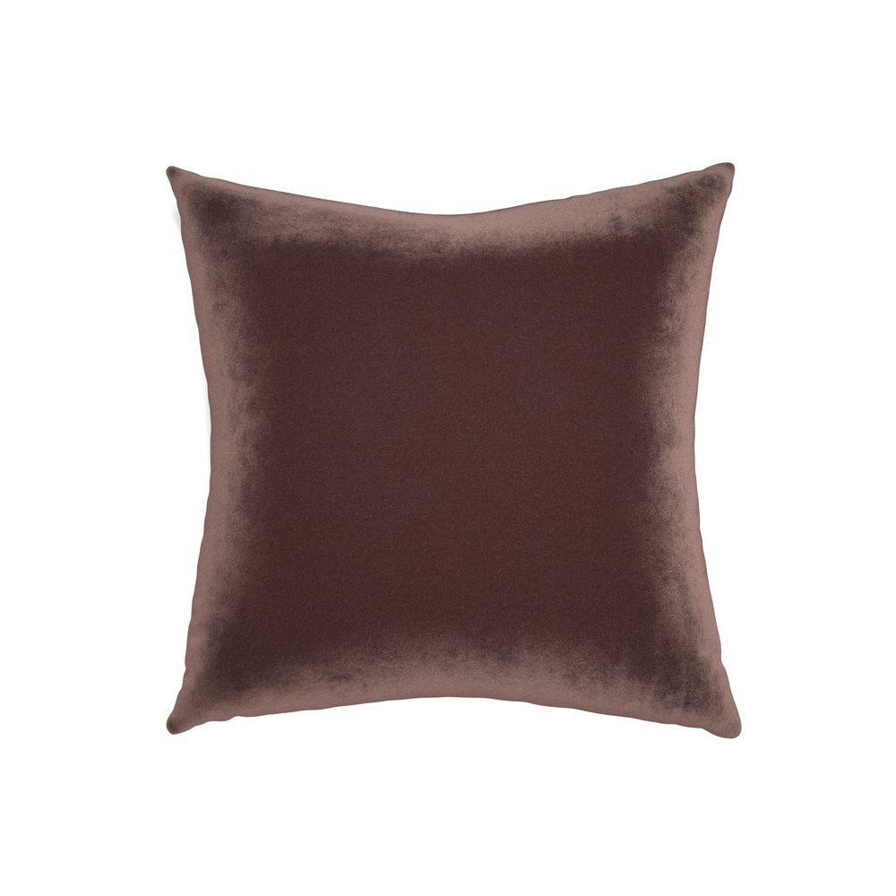 Throw Pillow: Walnut Velvet Solid Plush Fill Home Decor