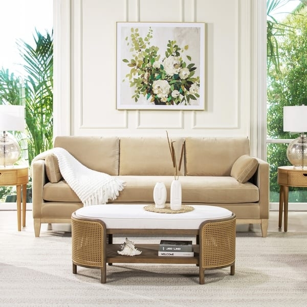 Track Arm Sofa Velvet Texture Transitional Velvet Sofa