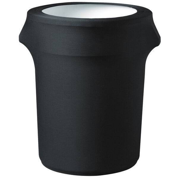 Trash Can Cover: 55 Gallon Capacity Matte Black Contour Sleeve