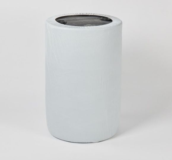 Trash Can Cover: White 55 Gallon Fit Elastic Top Drum Sleeve