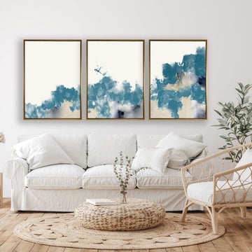 Triptych Wall Art featuring Three Panel Set and Watercolor Prints