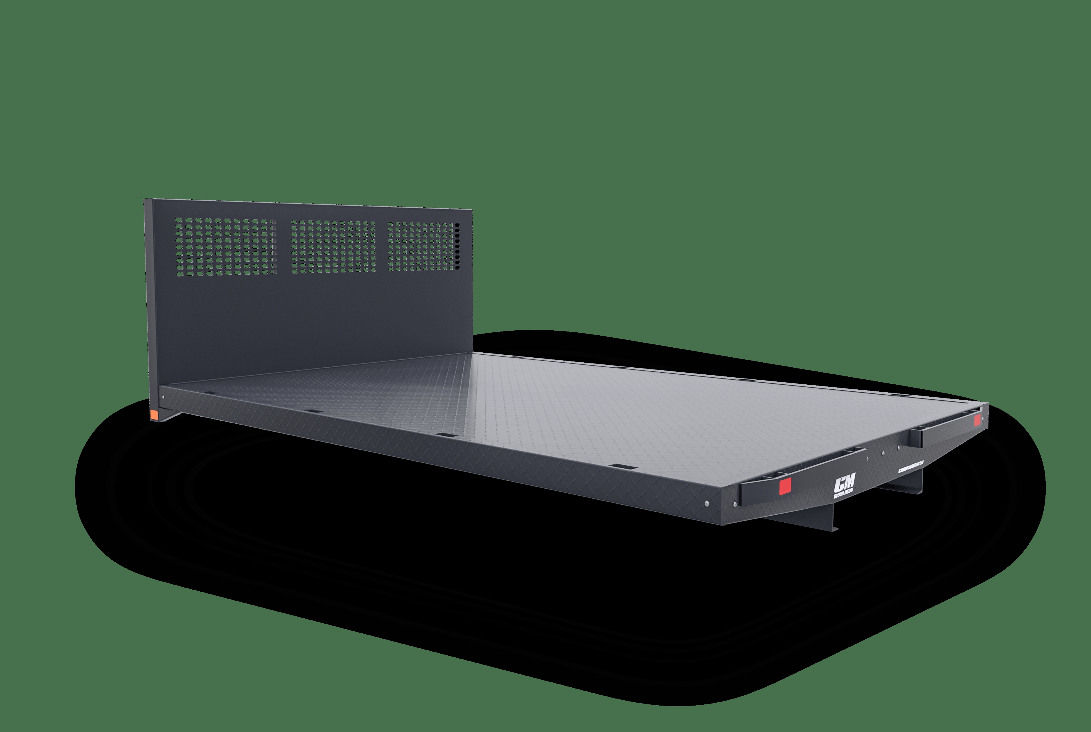 Truck Bed Diamond Plate Deck with Perforated Headache Rack