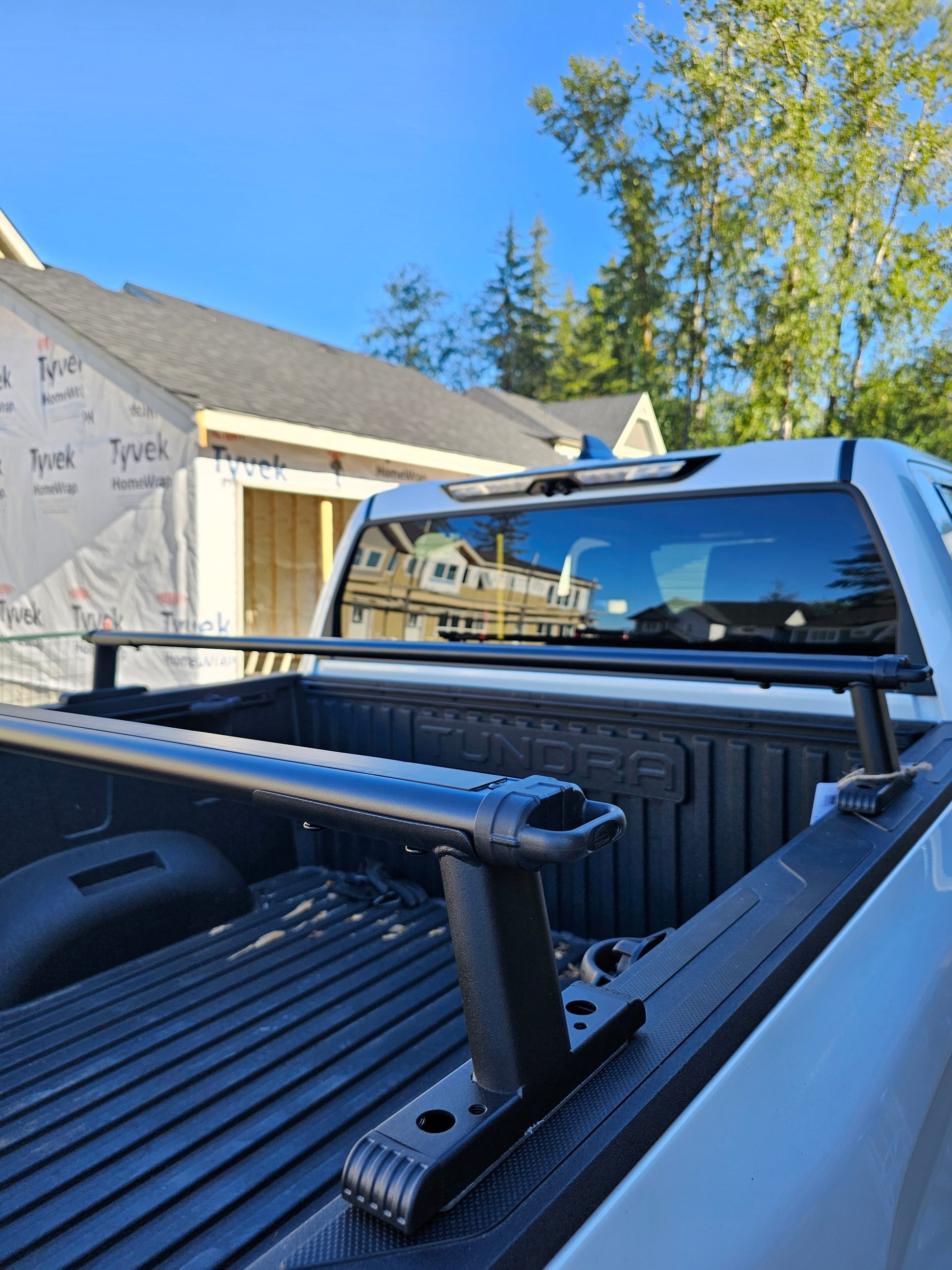 Truck Bed Rack Matte Black Aluminum with Low Profile Rails