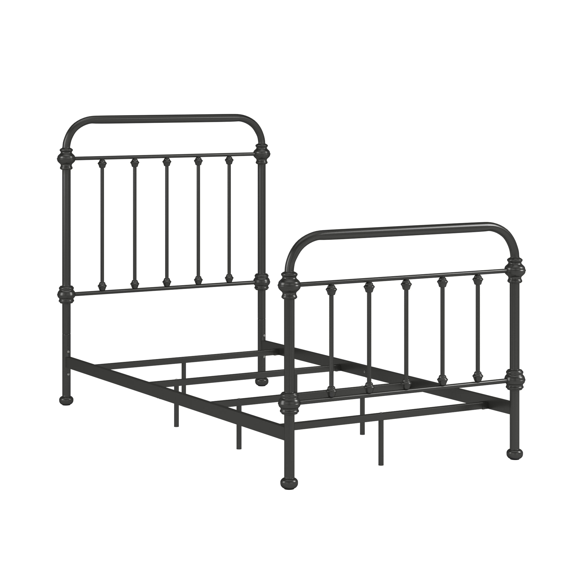 Twin Bed Frame Five Spindles Antique Dark Bronze Bed