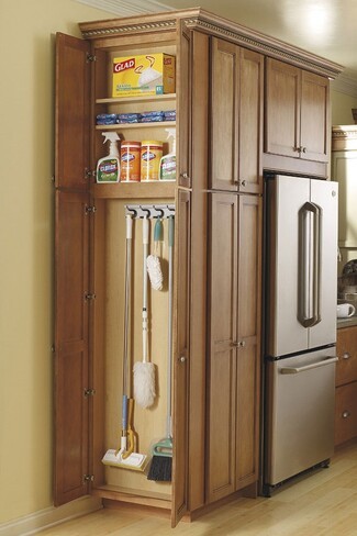 Utility Cabinet Wood Shaker Doors Integrated Molding