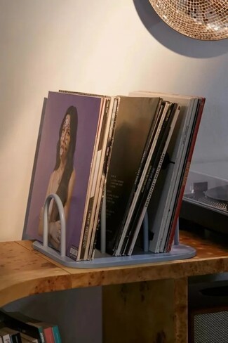 Vinyl Record Holder: Lilac Arched Record Storage Stand