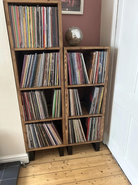 Vinyl Storage Unit: Vertical Vinyl Record Tower Block Feet
