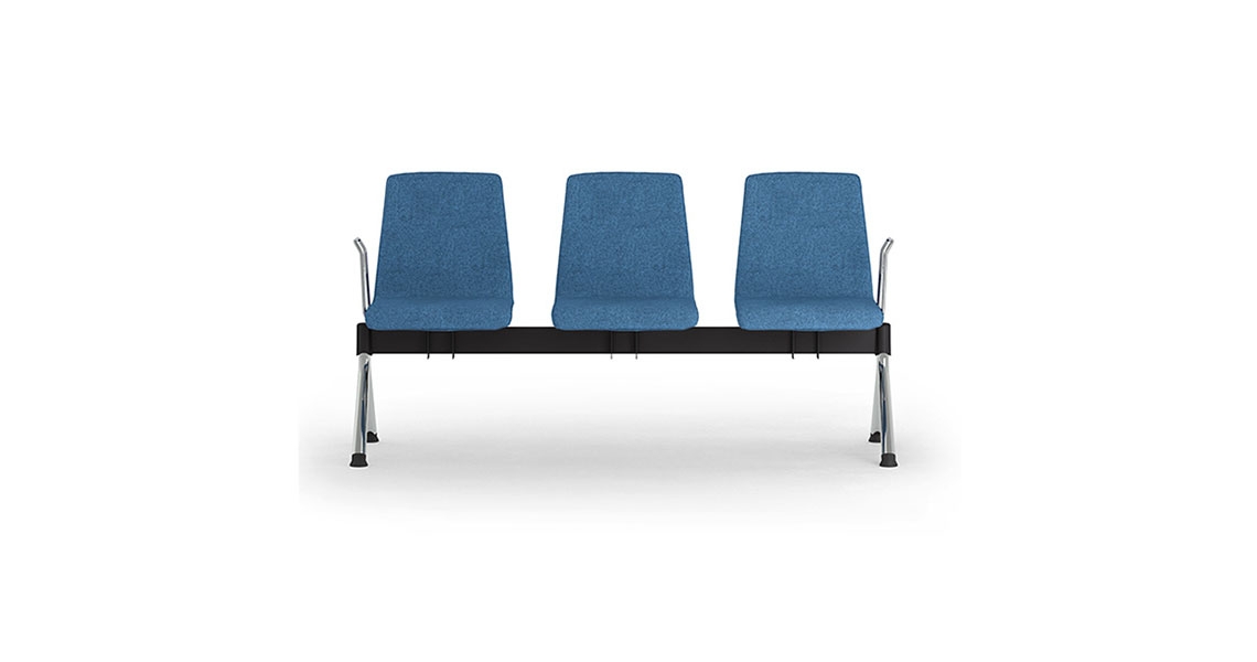 Waiting Room Bench for Lobbies with Beam Support Frame