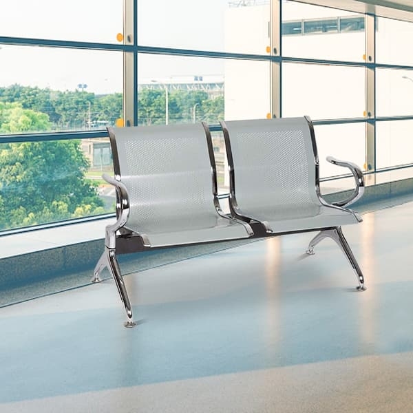 Waiting Room Bench Incorporating 2-Seat Design and Steel