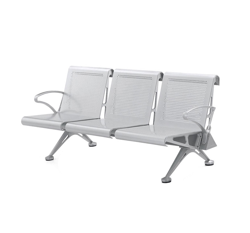 Waiting Room Bench Utilizing Y-Shaped Legs and Metal
