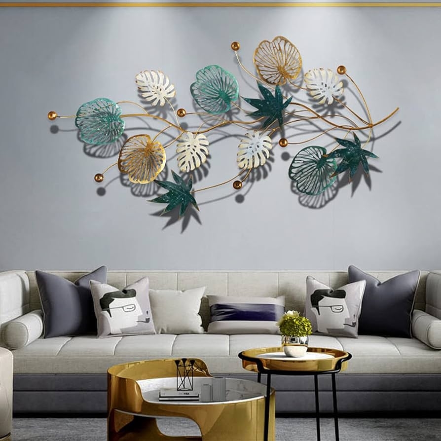 Wall Art: Emerald Green Monstera Leaf Wire Frame Botanical Art
