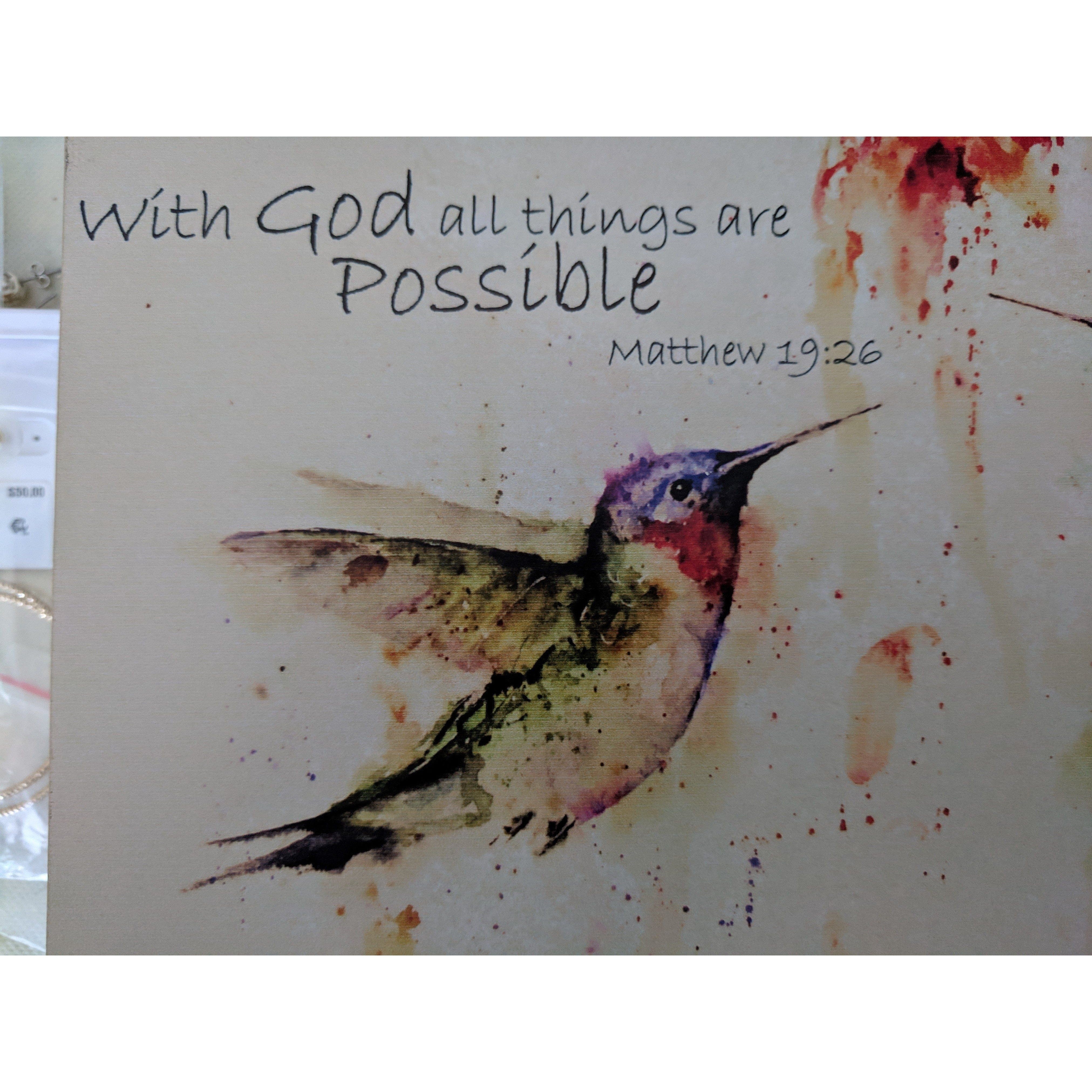 Wall Art: Religious Scripture Cream Backdrop Inspirational Decor
