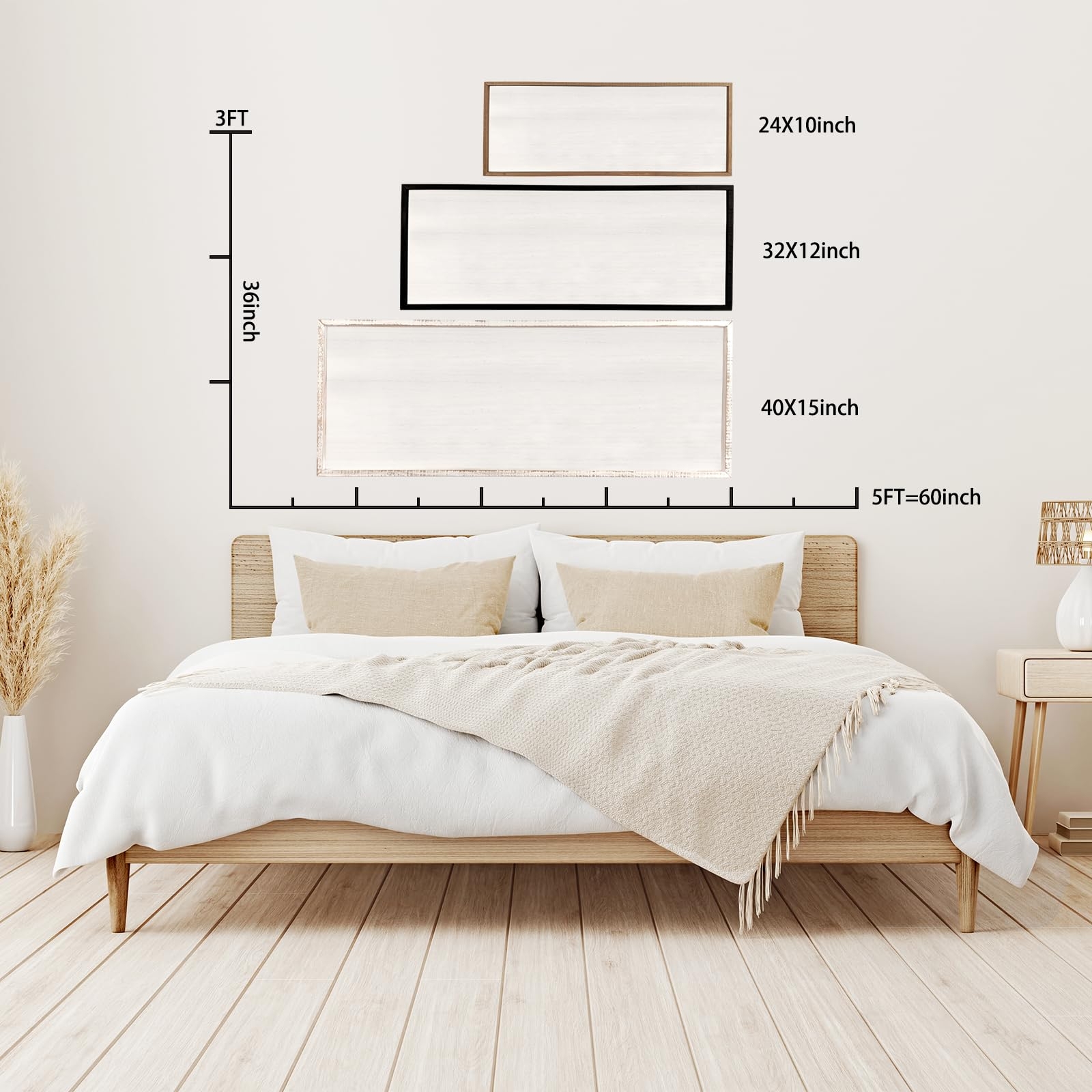 Wall Art Size Guide For Horizontal Farmhouse Decor