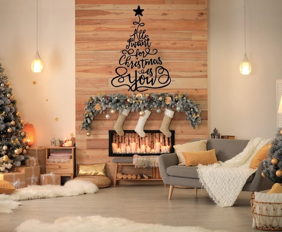 Wall Art Tree Silhouette Script Black Metal Tree Sign
