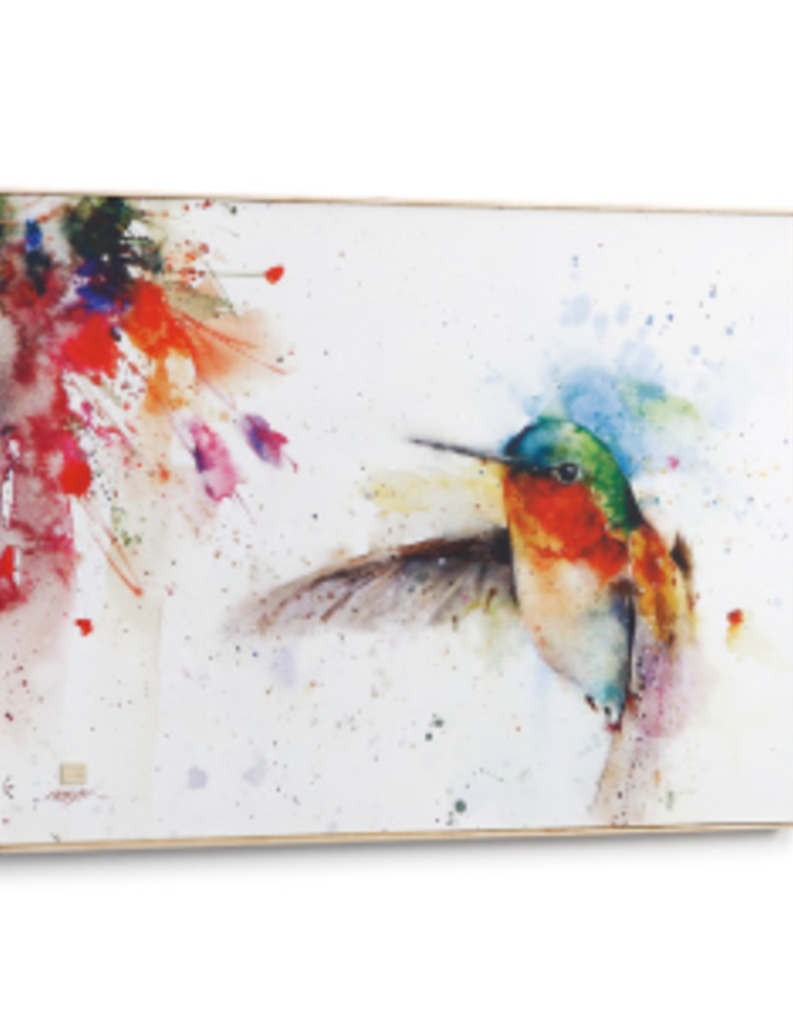 Wall Art: Watercolor Splatter Horizontal White Wall Decor