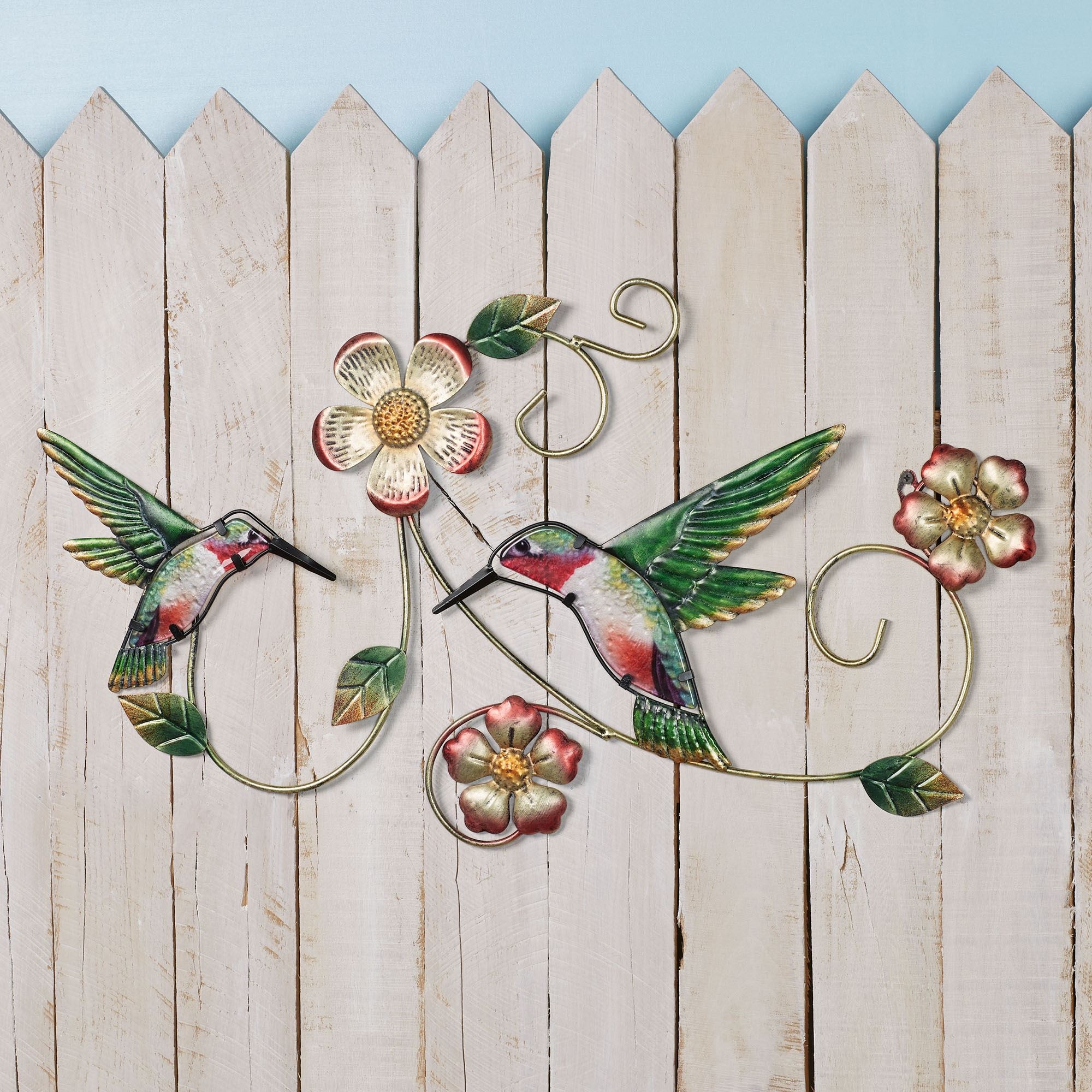 Wall Art: Wire Scrollwork Whimsical Floral Multi Color Palette