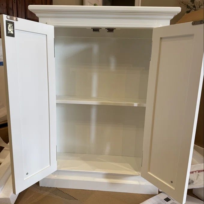 Wall Cabinet with Magnetic Latches and Shaker Wall Cabinet Style