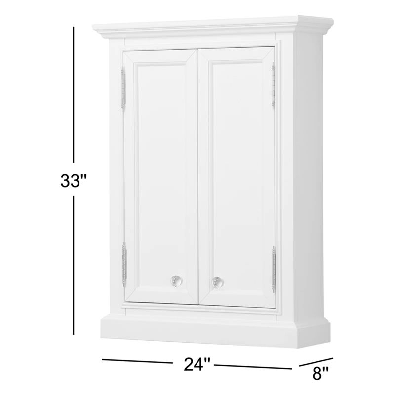 Wall Cabinet with Slim 8 Inch Depth and Wood Storage Unit