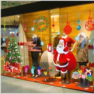 Wall Decal: Traditional Santa Claus Graphic Multi-Piece Set