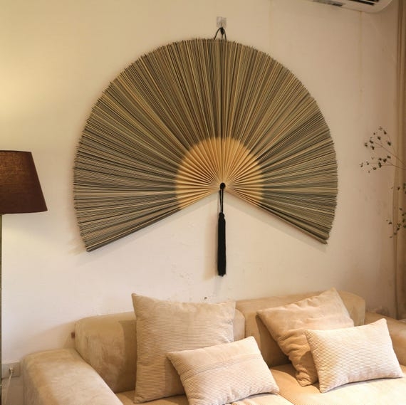 Wall Decor: Radiating Bamboo Natural Fan Wall Decor