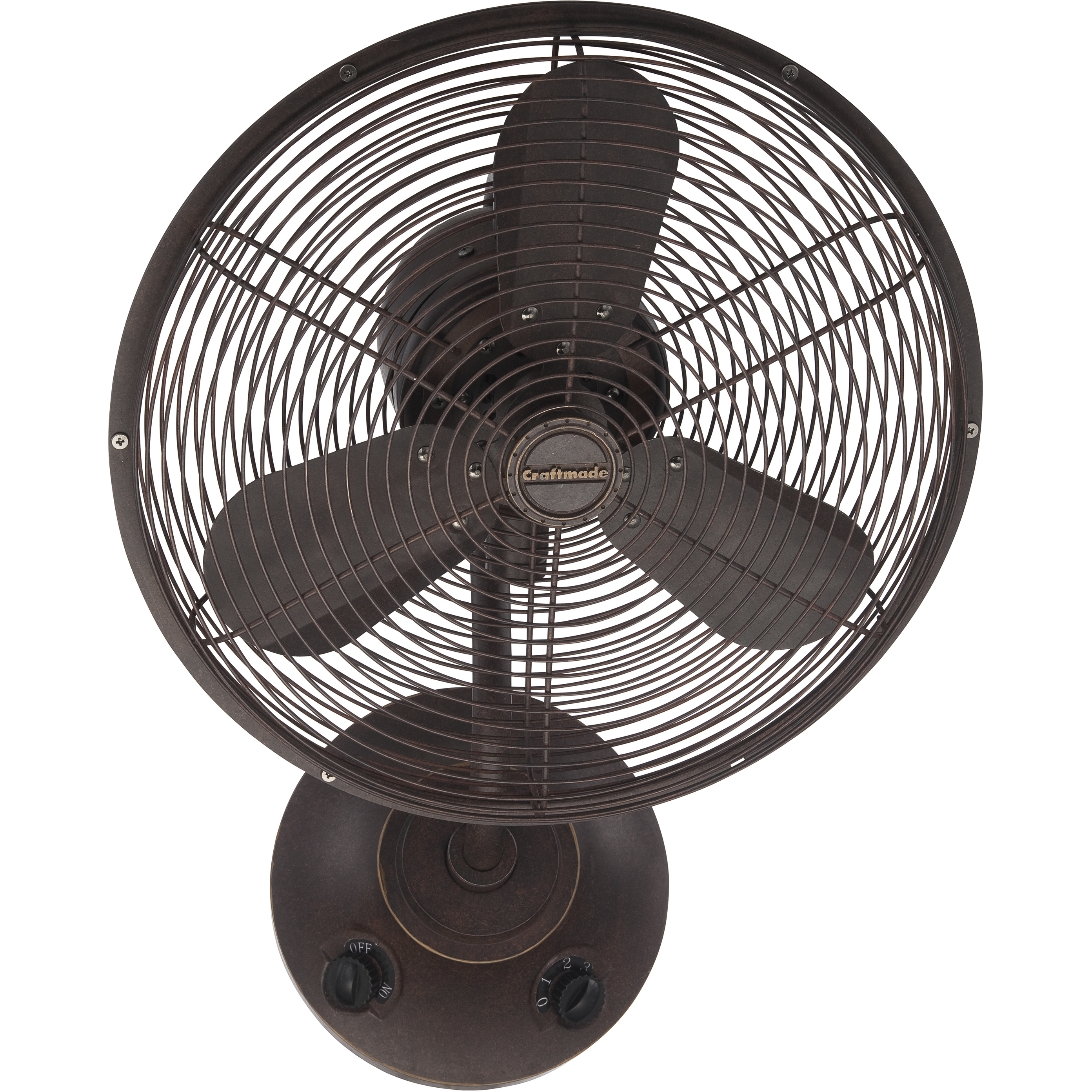 Wall Fan: Aged Bronze Industrial Wall Fan Design