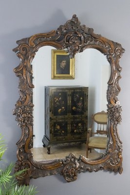 Wall Mirror Rococo Carved Wall Mirror Rocaille Crest