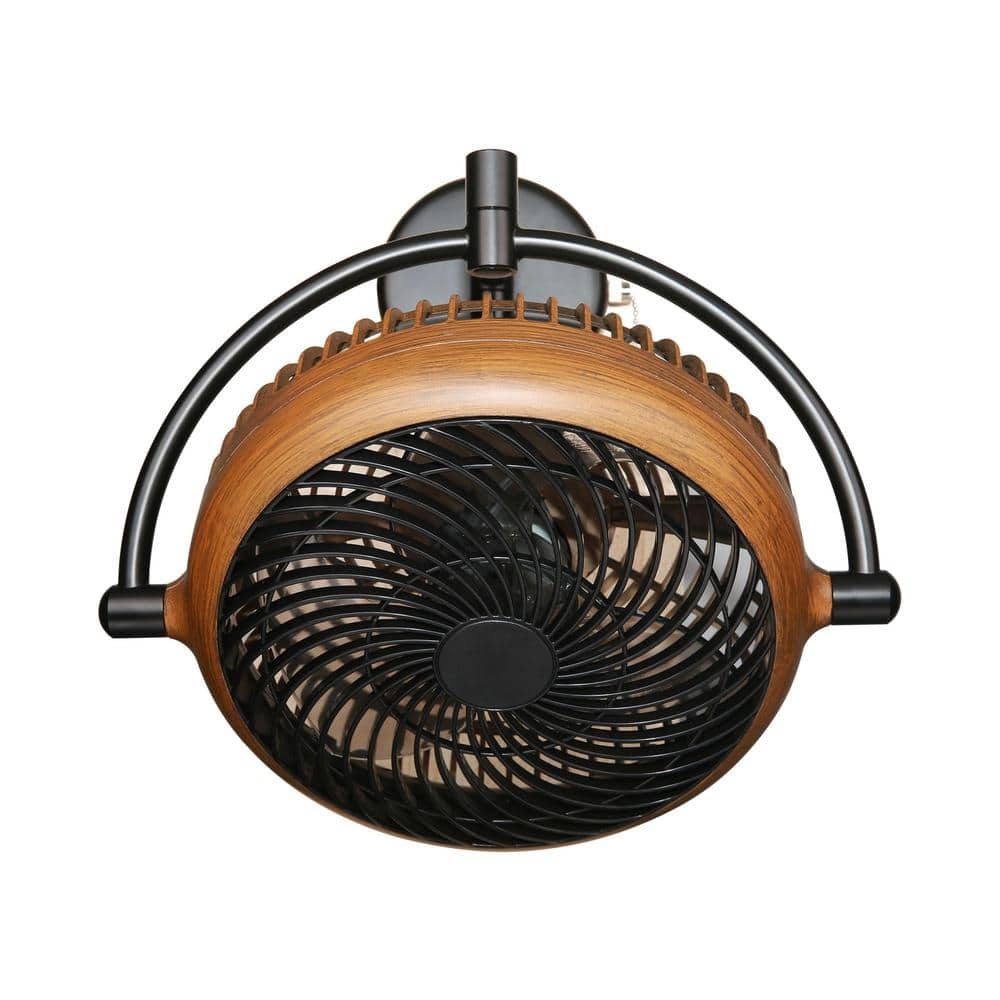 Wall Mounted Fan: Walnut Casing Modern Adjustable Fan