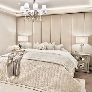 Wall Panel Headboard Warm Cream Floor To Ceiling Panels