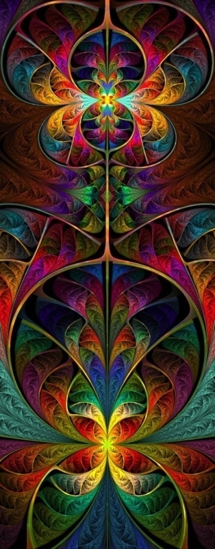 Wallpaper Design Kaleidoscopic Pattern Organic Curves