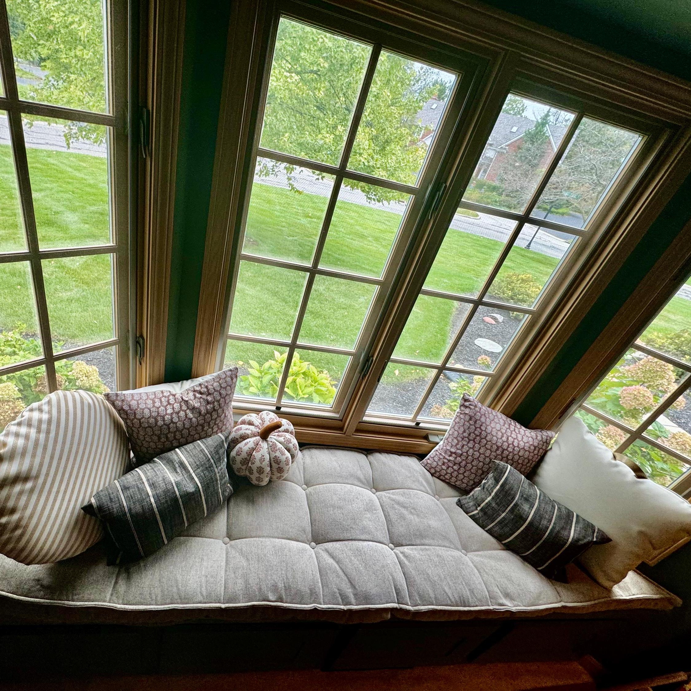 Window Bench Tufted Cushion Forest Green Tufted Bay Window Seat