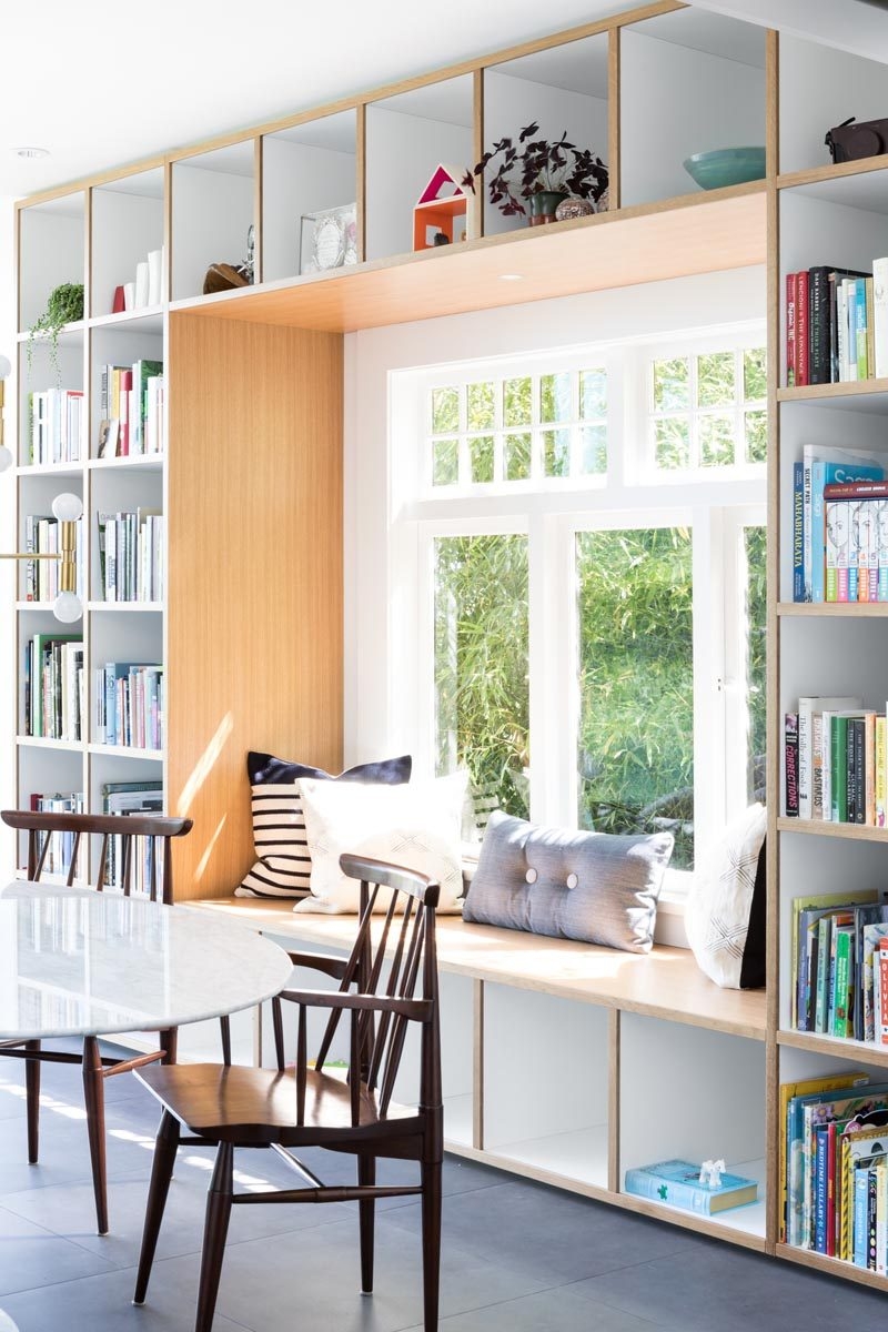 Window Seat Bookshelf Wraparound Scandinavian Reading Nook
