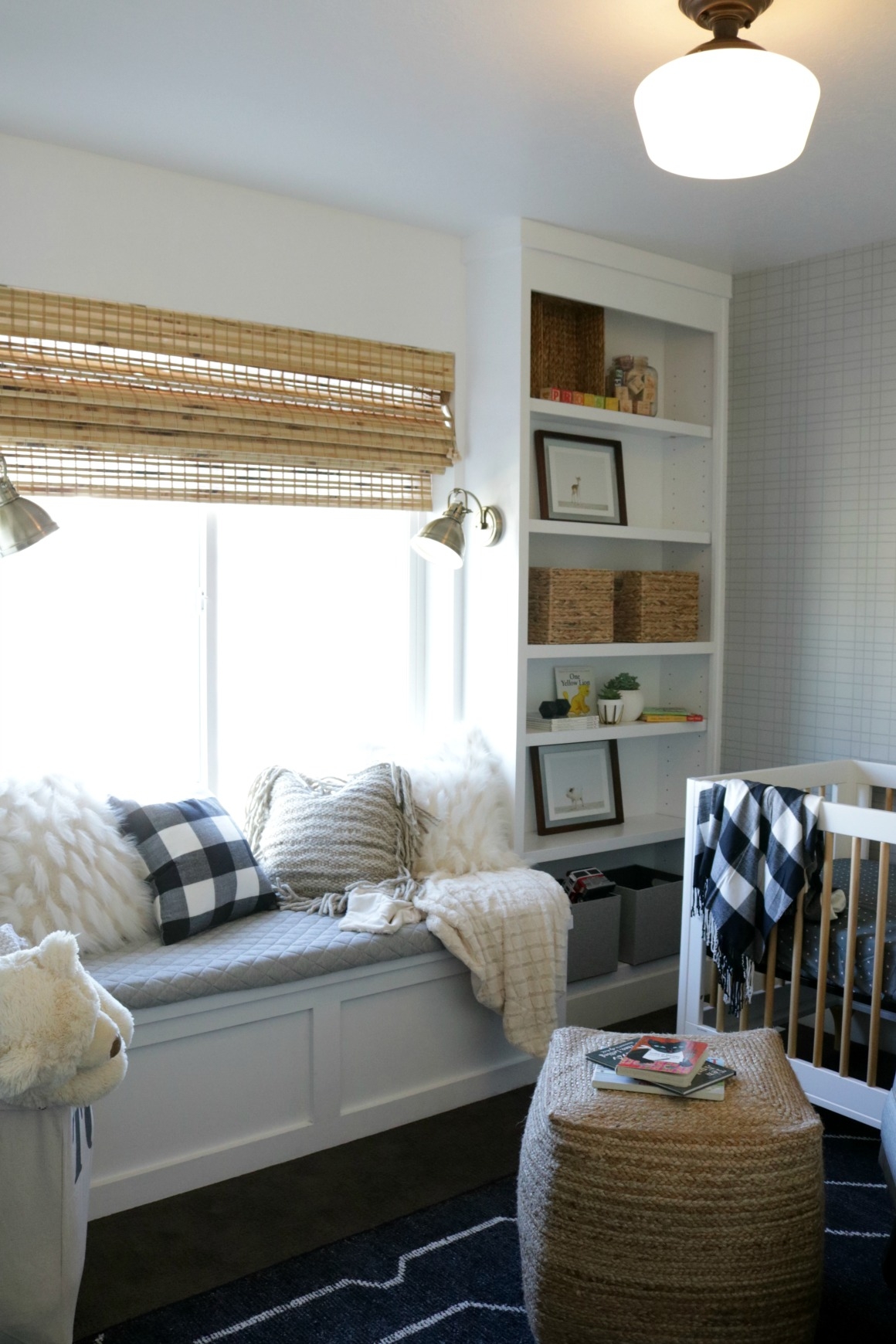 Window Seat Featuring Swing-Arm Nursery Window Seat Tutorial