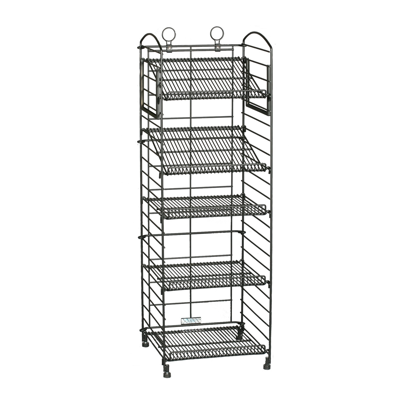 Wire Display Rack Sign Holder Loops 5-Tier Retail Display