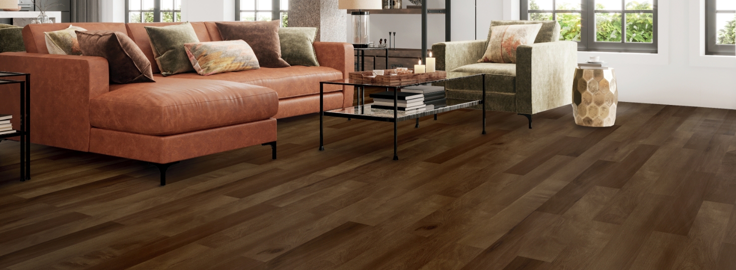 Wood Look Vinyl in Wide Plank for Dark Walnut Vinyl Planks