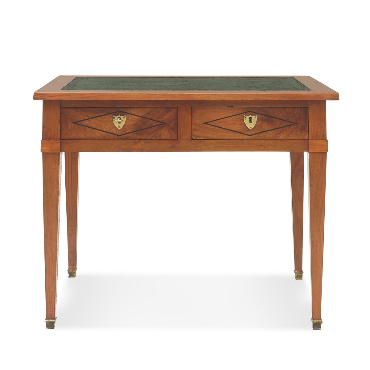 Writing Desk with Diamond Inlay and Forest Green Top